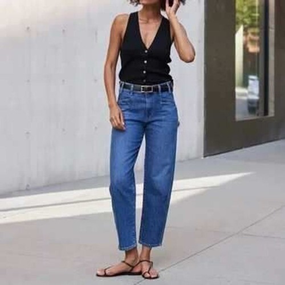 AYR Women's High Rise Jeans - Blue - Picture 3 of 9